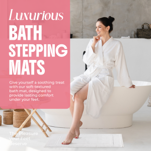 Premium Cotton Cotton Banded Rug, Bath Mats by Threads+ | Pack of 30