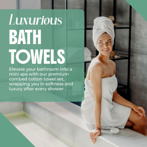 500 GSM Premium Bath Sheets by Threads+ (27 X 54 Inches) | Pack of 27