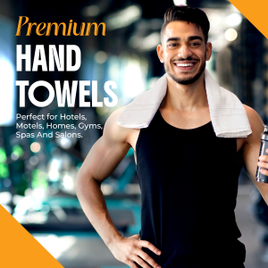 Premium Cotton Hand Towels by Threads+ (12 X 12 Inches)